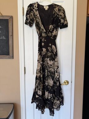 Denim & Supply Ralph Lauren Floral Wrap Dress Maxi Peasant Romantic Prairie